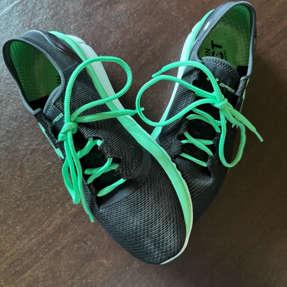 Under Armour Black and Green Women's Sneakers